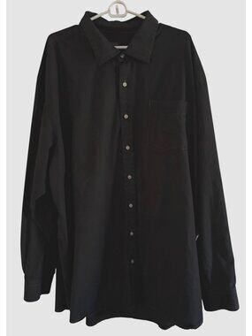 Cooper Jones Mens 4XT Black Button-Up Shirt Cotton Long Sleeve Casual Classic